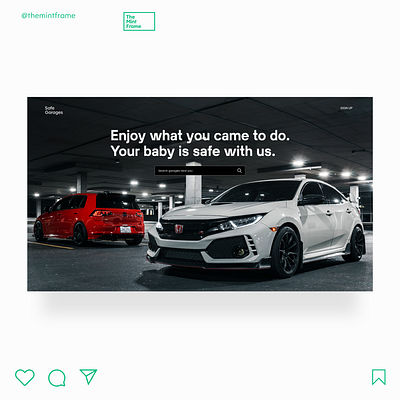 Safe Parking Garages adobe illustrator adobe photoshop adobe xd branding cars design garage parking parking lot rides ui uidesign webdesign website