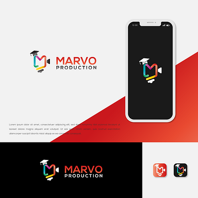 Marvo Production brand branding creative design ecommerce fiverr fiverr.com fiverrgigs flat graphic design logo logo designer minimal minimalist modern