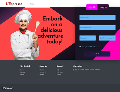 L'Espresso - An Online Fictional Restaurant Webapp coded coded design flat flat ui flatdesign mern app mern app design react app react app design restaurant design restaurant website ui ui design uidesign uiux ux uxdesign uxdesigner web app design web application design