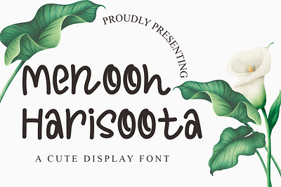 Menooh Harisoota Font branding display font fonts graphicdesign handlettering handwritten font illustration unique vector