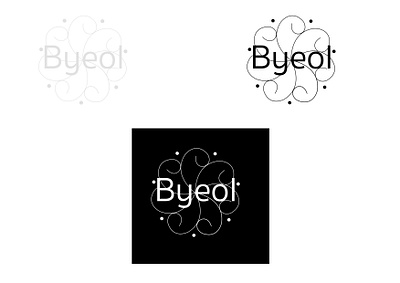 Logo for the cosmetics brand Byeol brand branding byeol cosmetics cosmetics brand cosmetics design cosmétique design design graphique designer graphique designer portfolio galaxie galaxy graphic design graphic designer logo logo design logo design concept logo designer star