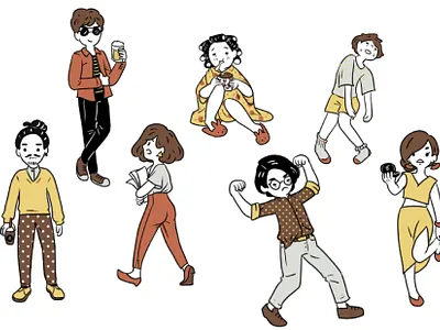 which's you? which's me? art cartoon cartoon art character characterdesign cute draw easy funny illustration illustrator lifestyle minimal minimalism office people