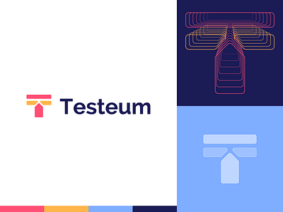 Testeum | Logo design 2d brand identity branding branding and identity branding design for sale identity identity branding logo design logo design branding logotype t letter t letter logo t logo unused