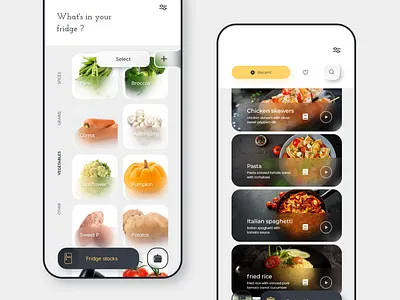 What's in your fridge? app app design css design ui ui ux user experience user experience design ux