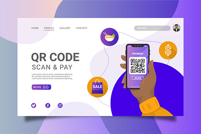 Scan & pay Web adobe illustrator adobexd branding design desktop website illustration qrcode ux vector web web design webdesign website