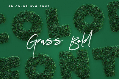 Grass Bold - 3D Color SVG Font font grassfont svgfont typeface typography