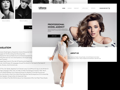 Modeling Agency agency japon modeling modeling photography uiux websites