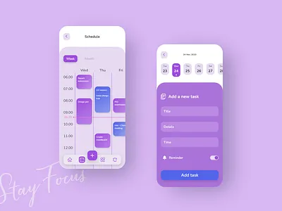Task Manager App appdesign calender concept illustration list mobile app mobile ui mockup planner schedule task task manager todo list todolist ui uiux uiuxdesign