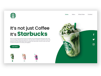 Starbucks Landing Page landing page ui design