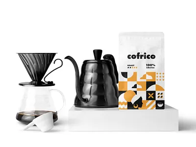 Cofrico Brand Identity africa beans bold brand cafe clean coffee coffee cup color hipster identity illustration minimalist modern pattern roast
