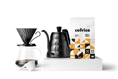 Cofrico Brand Identity africa beans bold brand cafe clean coffee coffee cup color hipster identity illustration minimalist modern pattern roast