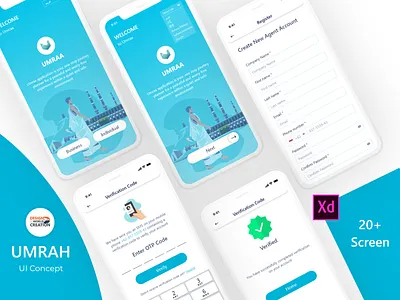 Umrah app ui adobe xd app design icon ios mobile ui umrah ux