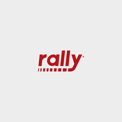 Rally branding car logo tapes typography vector