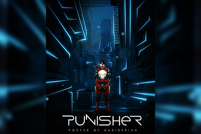 Punisher Illustration poster colourful comic art comic artist comical comics design editing illustration manipulation marvel marvel fanart marvel steelbook marvel studios marvelcomics poster design poster work punisher superhero