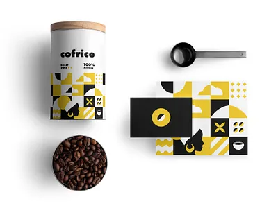 Cofrico Brand Identity africa background beans bold brand cafe clean coffee color hister identity illustration minimalist modern ornament pattern roast