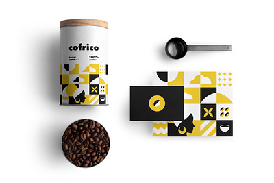 Cofrico Brand Identity africa background beans bold brand cafe clean coffee color hister identity illustration minimalist modern ornament pattern roast