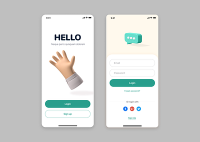 Login Screen 3d 3d illustration app design login screen mobile app mobile ui sign in signup ui uidesign
