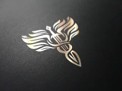 Sword Wings Logo army brand branding brown business company consult corporate creative crest design emblem fight finance fly gold guard king logo modern