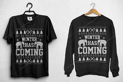 winter has comming white Christmas T-shrit design christmas t shirt christmas t shirt design bundle christmas tree chritsmas t shirt design