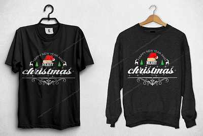 happy new Christmas T-shrit design christmas t shirt christmas t shirt design bundle christmas tree chritsmas t shirt design