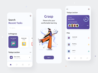 Task Manager Mobile app clean daily design digital education file manager files illustration interface ios mobile mobile app search splash task list task manager tasks ui ux