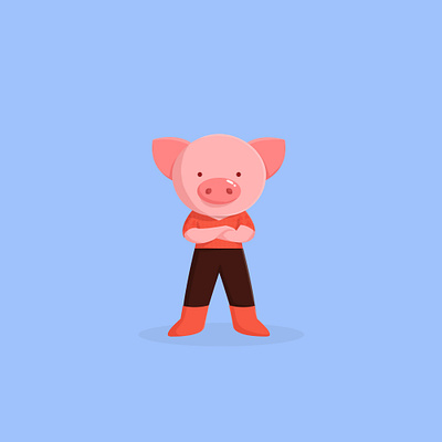 pig art branding character design design digital art drawing illustration