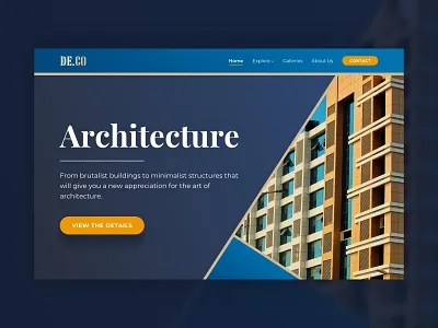 De.Co Architecture architecture hero ui uiux ux web website