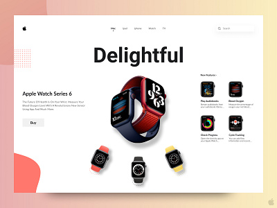 Apple Watch Series 6 | Web - UI | Landing Page apple landingpage series6 uiux userinterface watch webdesign website