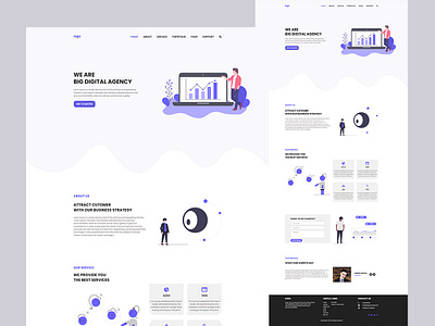 business agency landing page web template design agency template agency template design corporate landing page creative landing page landing page landing page design web design web template web ui website