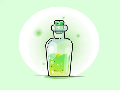 Potion gradient illustration potion vector