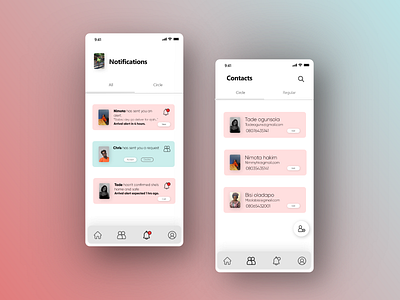 Circle app design minimal typography ui ux