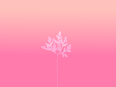 Tree under purple sky dribbble flat illustration illustrator minimal vector