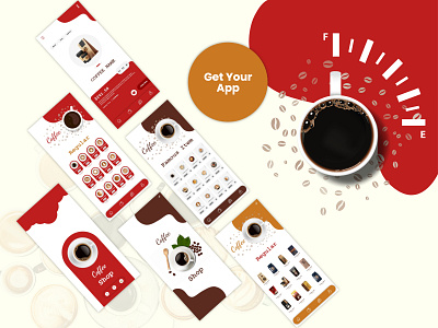 Coffee Shop App app coffee coffee cup coffee shop coffee shop app coffeeshop design ecommerce ecommerce shop food illustration ui ux