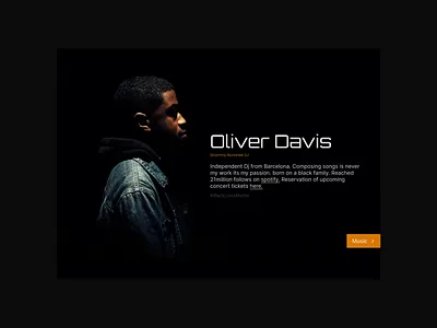 DJ Web Concept clean clean ui concept dj minimal music ui ui design uiux ux web design