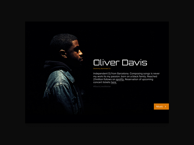 DJ Web Concept clean clean ui concept dj minimal music ui ui design uiux ux web design