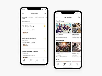 Event App app event minimal mobile app ui ux