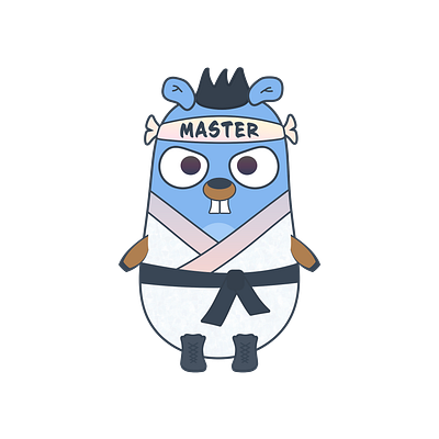 Golang gopher master karate, ninja, cool sticker, shirt print go developer go gopher go language go language shirt golang art golang backand golang developer golang gifts golang gopher mascot golang gopher shirt golang ingineer golang mug golang sticker gophers mug shirt sticker