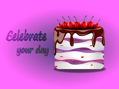 happy birthday card with cake birthday card cake card ui design icon typography