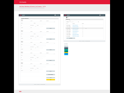 2 CGI Notify Screens branding design ui ux website