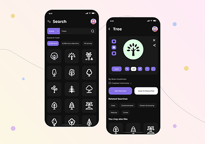 Noun Project App app design dark theme ios app design minimal app minimalism noun project ui ui design ui designer uiux uiux design uiuxdesign uiuxdesigner