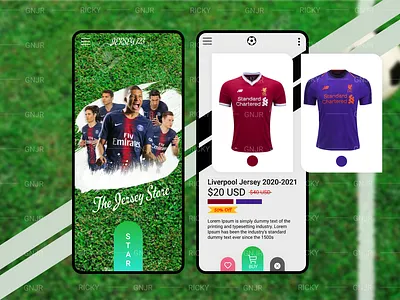 FOOTBALL JERSEY STORE app football jersey store ui ux ui app ui design ui mobile userinterface