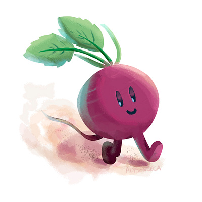 Little Radish character design characterdesign childrens illustration illustration kids illustration photoshop vegetable