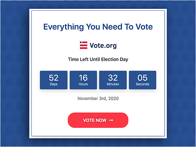 Everything You Need to Vote - A Personal Donation Site 2020 graphic ui user experience vote2020 web design