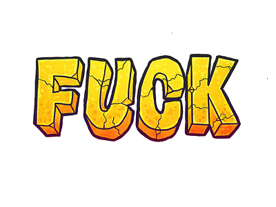 fuck 3s text fuck lettering procreate