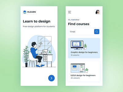 hlearn adobe illustrator app design best designer best shot figma follow freelance graphic design graphicdesign icons illustration learning app like minimalism popular trendy ui design uiux userinterface