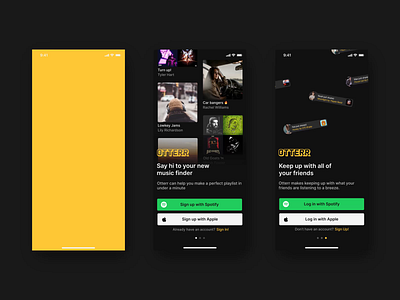Otterr Sign-In Screen Flow animation app design product ui