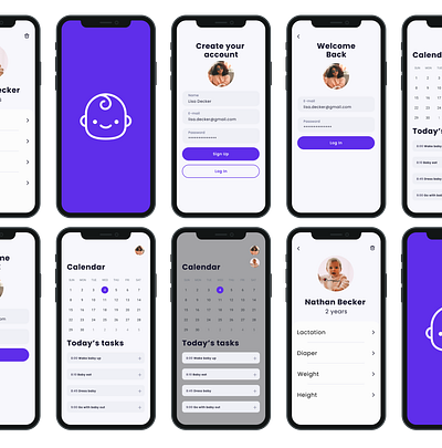 Baby care app app baby baby care cool design fresh logo ui ux