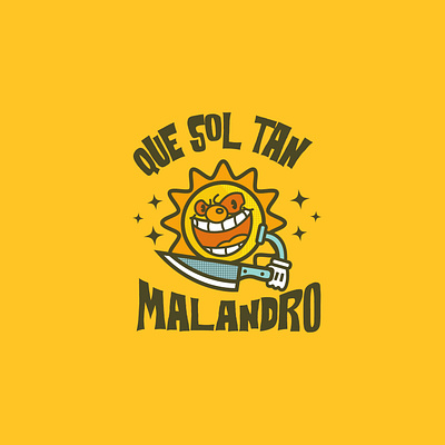 BadSun bad cartoon logo summer sun vector vintage yellow