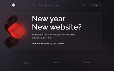 New Year New Website glassmorphism webdesign websitedesigner