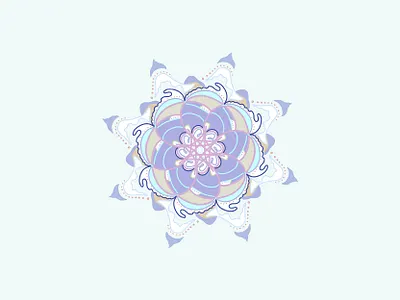 Kaleidoscope Series - "Teardrop Snowflake" geometric geometric art illustration kaleidoscope